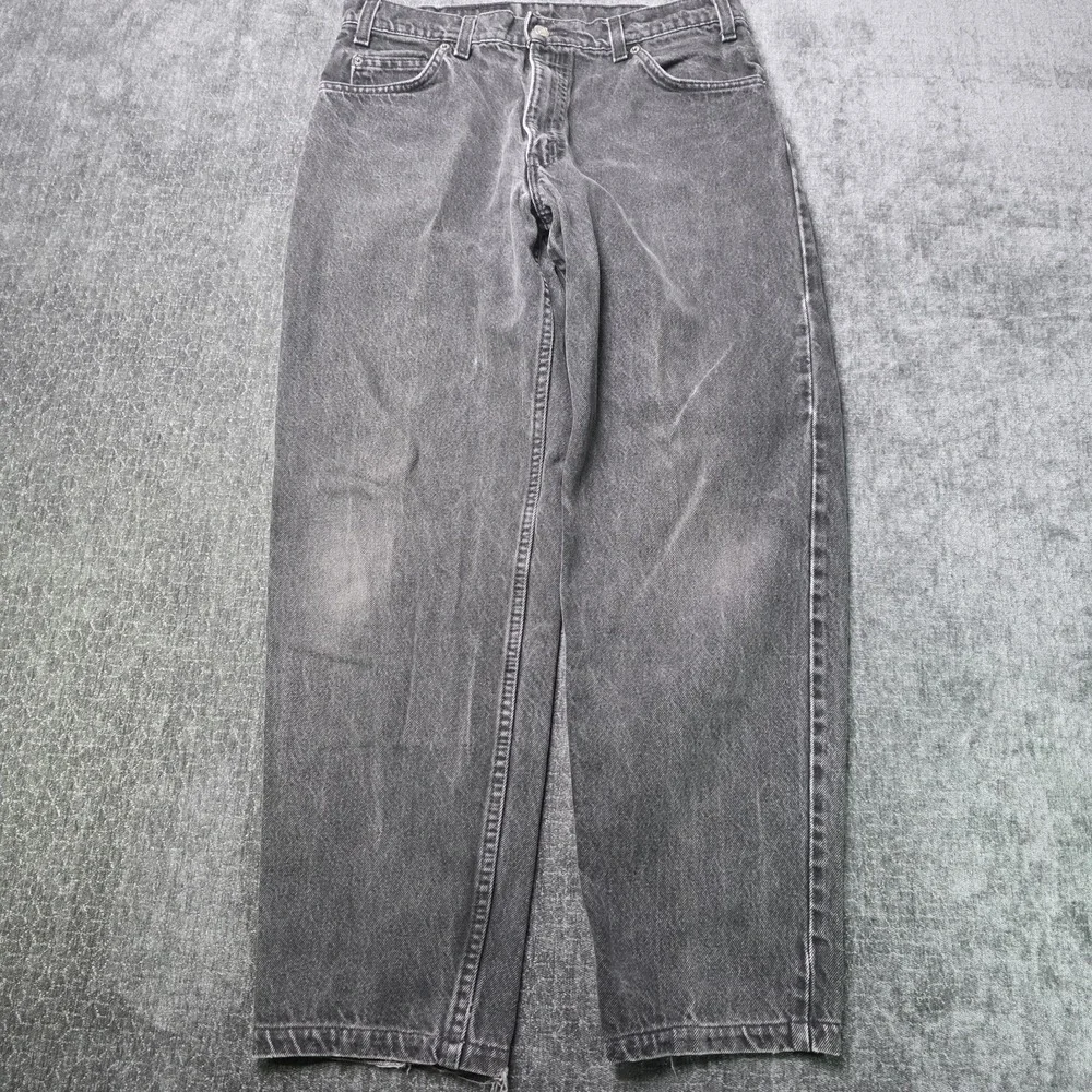 Vtg Levis 550 Jeans Mens 34x32 Fit 32x29 Black Orange Tab Relaxed 90s Denim USA